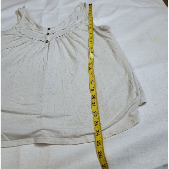 Maurices Cream Linen Blend Tank Top Size Large - Picture 6 of 9